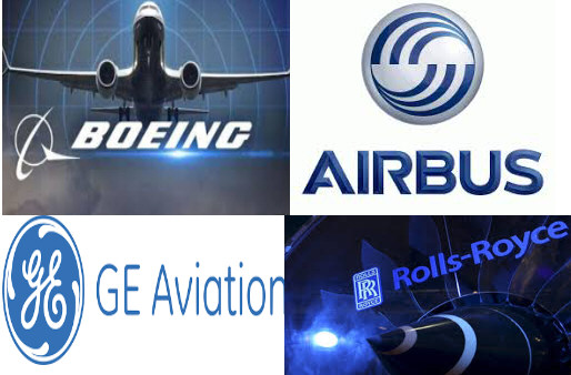 Boeing Airbus General Electric Rolls Royce